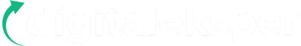 Digitaleksper Yatay Logo şeffaf Beyaz